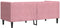 vidaXL - Tweezitsbank - Chesterfield-stijl - en - bolsters - fluweel - roze