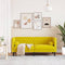 vidaXL - Tweezitsbank - Chesterfield-stijl - en - bolsters - fluweel - geel
