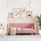 vidaXL - Tweezitsbank - Chesterfield-stijl - en - bolsters - fluweel - roze