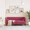 vidaXL - Tweezitsbank - Chesterfield-stijl - en - bolsters - fluweel - wijnrood