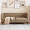 vidaXL - Tweezitsbank - Chesterfield-stijl - kunstleer - cappuccinokleurig