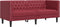 vidaXL - Tweezitsbank - Chesterfield-stijl - kunstleer - wijnrood
