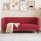 vidaXL - Tweezitsbank - Chesterfield-stijl - kunstleer - wijnrood
