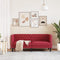 vidaXL - Tweezitsbank - Chesterfield-stijl - kunstleer - wijnrood