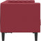 vidaXL - Tweezitsbank - Chesterfield-stijl - kunstleer - wijnrood