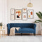 vidaXL - Tweezitsbank - Chesterfield-stijl - stof - blauw