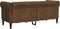 vidaXL - Tweezitsbank - Chesterfield-stijl - stof - bruin