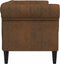 vidaXL - Tweezitsbank - Chesterfield-stijl - stof - bruin