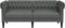 vidaXL - Tweezitsbank - Chesterfield-stijl - stof - donkergrijs