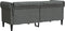 vidaXL - Tweezitsbank - Chesterfield-stijl - stof - donkergrijs