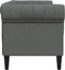 vidaXL - Tweezitsbank - Chesterfield-stijl - stof - donkergrijs