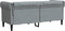 vidaXL - Tweezitsbank - Chesterfield-stijl - stof - lichtgrijs