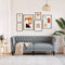 vidaXL - Tweezitsbank - Chesterfield-stijl - stof - lichtgrijs