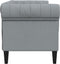 vidaXL - Tweezitsbank - Chesterfield-stijl - stof - lichtgrijs