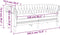 vidaXL - Tweezitsbank - Chesterfield-stijl - stof - zwart