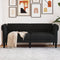 vidaXL - Tweezitsbank - Chesterfield-stijl - stof - zwart