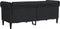 vidaXL - Tweezitsbank - Chesterfield-stijl - stof - zwart