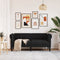 vidaXL - Tweezitsbank - Chesterfield-stijl - stof - zwart