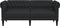 vidaXL - Tweezitsbank - Chesterfield-stijl - stof - zwart
