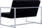 vidaXL - Tweezitsbank - met - armleuningen - chroom - en - fluweel - zwart