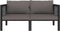 vidaXL - Tweezitsbank - met - kussens - poly - rattan - antraciet