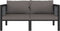 vidaXL - Tweezitsbank - met - kussens - poly - rattan - antraciet