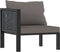 vidaXL - Tweezitsbank - met - kussens - poly - rattan - antraciet