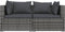 vidaXL - Tweezitsbank - met - kussens - poly - rattan - grijs
