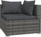 vidaXL - Tweezitsbank - met - kussens - poly - rattan - grijs
