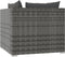 vidaXL - Tweezitsbank - met - kussens - poly - rattan - grijs