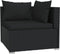 vidaXL - Tweezitsbank - met - kussens - poly - rattan - zwart