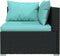 vidaXL - Tweezitsbank - met - kussens - poly - rattan - zwart