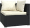 vidaXL - Tweezitsbank - met - kussens - poly - rattan - zwart