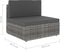 vidaXL - Tweezitsbank - sectioneel - poly - rattan - grijs