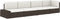 vidaXL - Tweezitsbank - sectioneel - poly - rattan - grijs