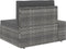 vidaXL - Tweezitsbank - sectioneel - poly - rattan - grijs