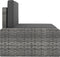 vidaXL - Tweezitsbank - sectioneel - poly - rattan - grijs
