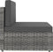 vidaXL - Tweezitsbank - sectioneel - poly - rattan - grijs