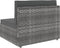 vidaXL - Tweezitsbank - sectioneel - poly - rattan - grijs