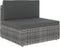 vidaXL - Tweezitsbank - sectioneel - poly - rattan - grijs