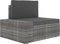 vidaXL - Tweezitsbank - sectioneel - poly - rattan - grijs