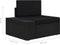 vidaXL - Tweezitsbank - sectioneel - poly - rattan - zwart