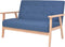 vidaXL - Tweezitsbank - stof - blauw