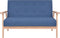 vidaXL - Tweezitsbank - stof - blauw