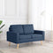 vidaXL - Tweezitsbank - stof - blauw