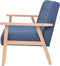 vidaXL - Tweezitsbank - stof - blauw