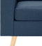 vidaXL - Tweezitsbank - stof - blauw