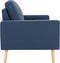 vidaXL - Tweezitsbank - stof - blauw