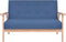 vidaXL - Tweezitsbank - stof - blauw