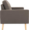 vidaXL - Tweezitsbank - stof - taupe